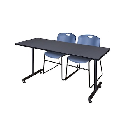 Kobe Rectangle Training Table, 66" W, 29" H, Laminate Top, Gray MKTRCT6630GY44BE